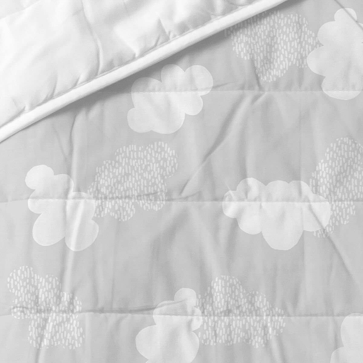Sprei HappyFriday Basic Kids Grijs 180 x 260 cm Wolken